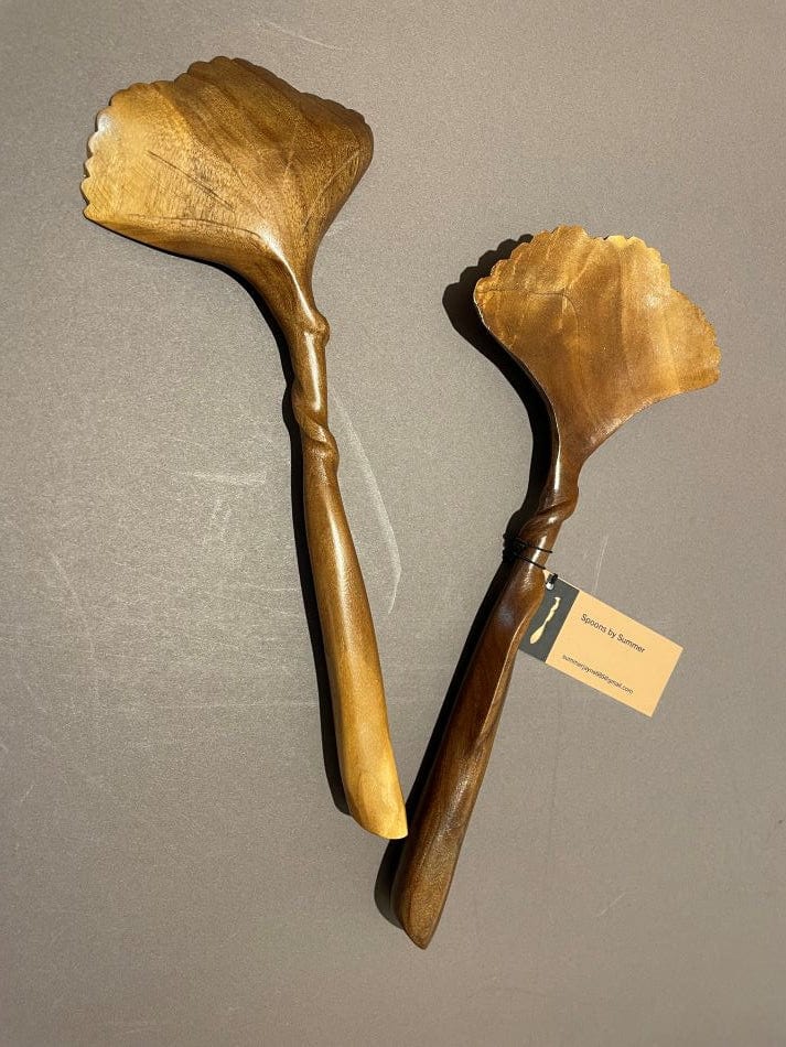 Ginko Leaf Salad Servers