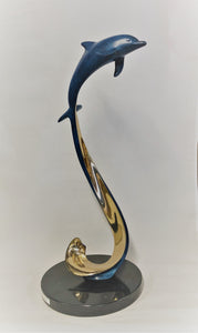 Surface to Air, bronze, cobalt blue patina