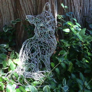 Silver Fox Wire Sculpture