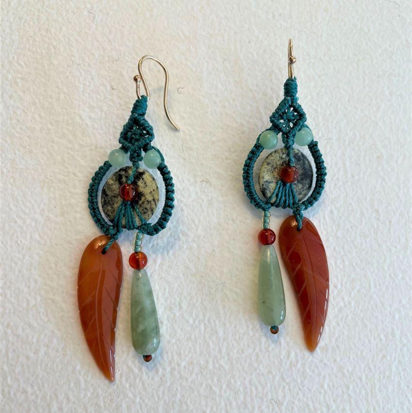 Tapestry Double Dangle Earrings