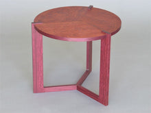 Load image into Gallery viewer, FLW Round Table of Pommele Bubinga and Purpleheart
